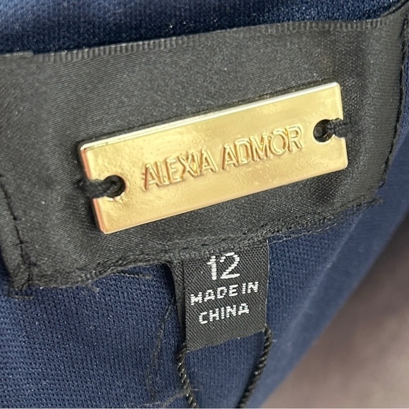 Alexia Admor Ombre Sequin Navy Pink Cocktail Midi Dress NWT Size 12 - Picture 8 of 15